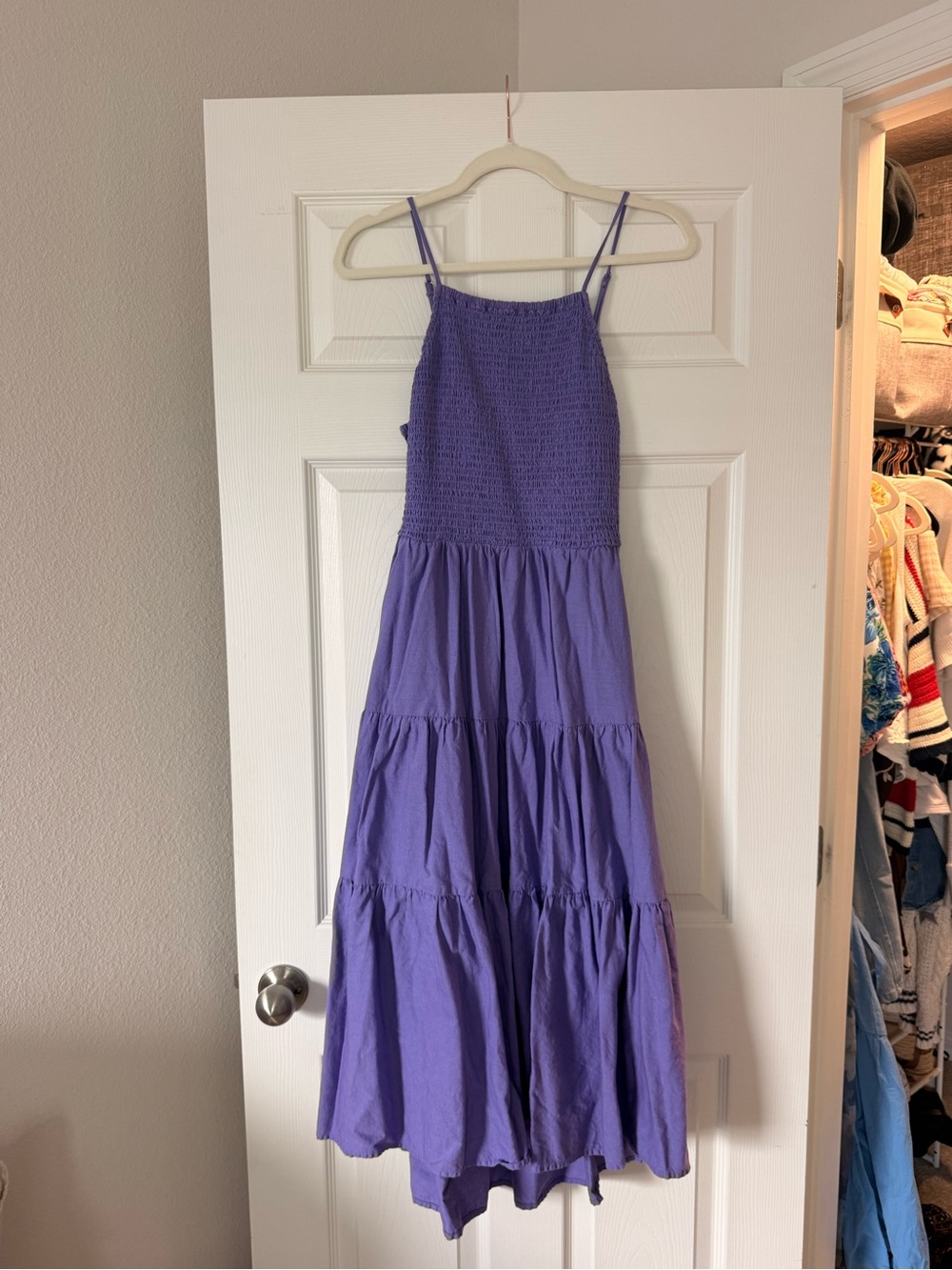 Universal Thread Purple Smocked Tiered Maxi Dress